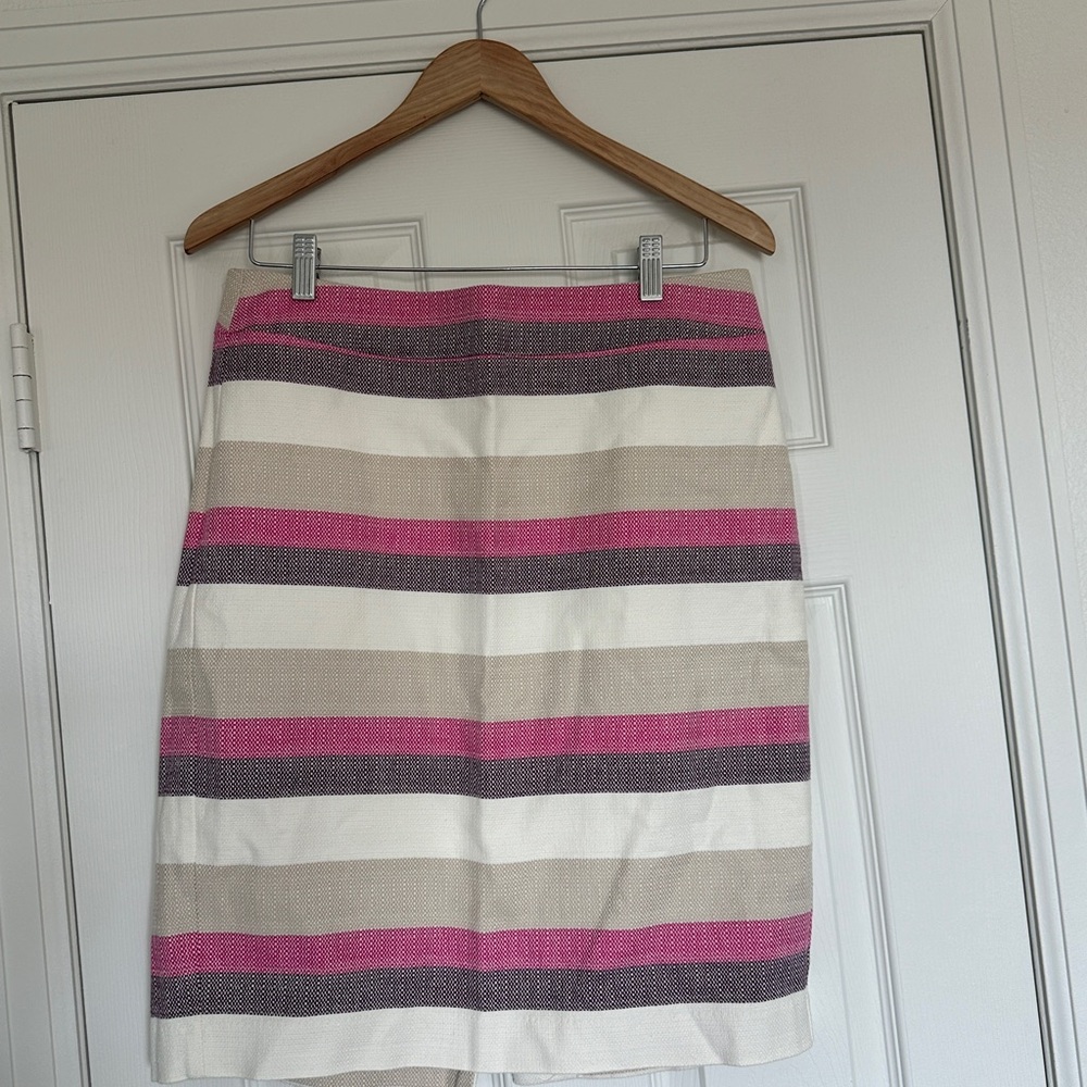 Ann Taylor Factory Multicolor Striped Pencil Skirt